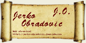 Jerko Obradović vizit kartica